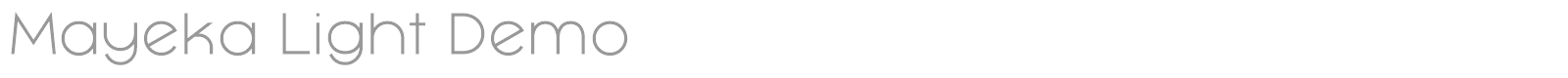 Mayeka font preview